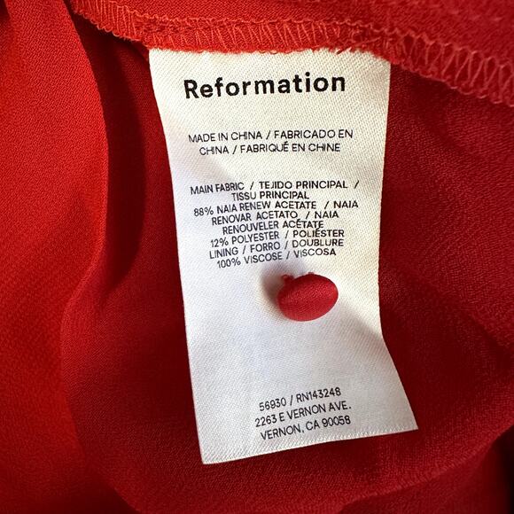 Reformation Elaina Satin Dress Lipstick - Picture 10 of 12